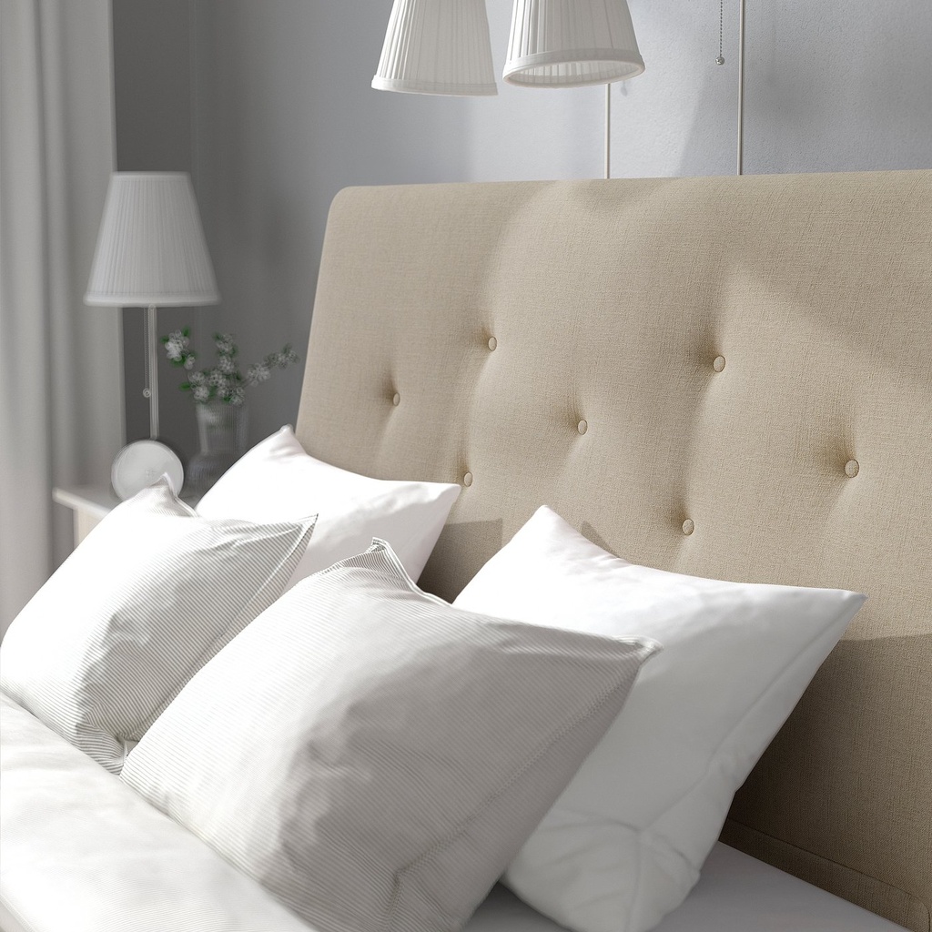 IDANÄS Upholstered storage bed - Naggen beige 140x200 cm - image 6
