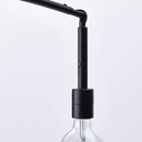 SKAFTET Floor lamp base, arched - black