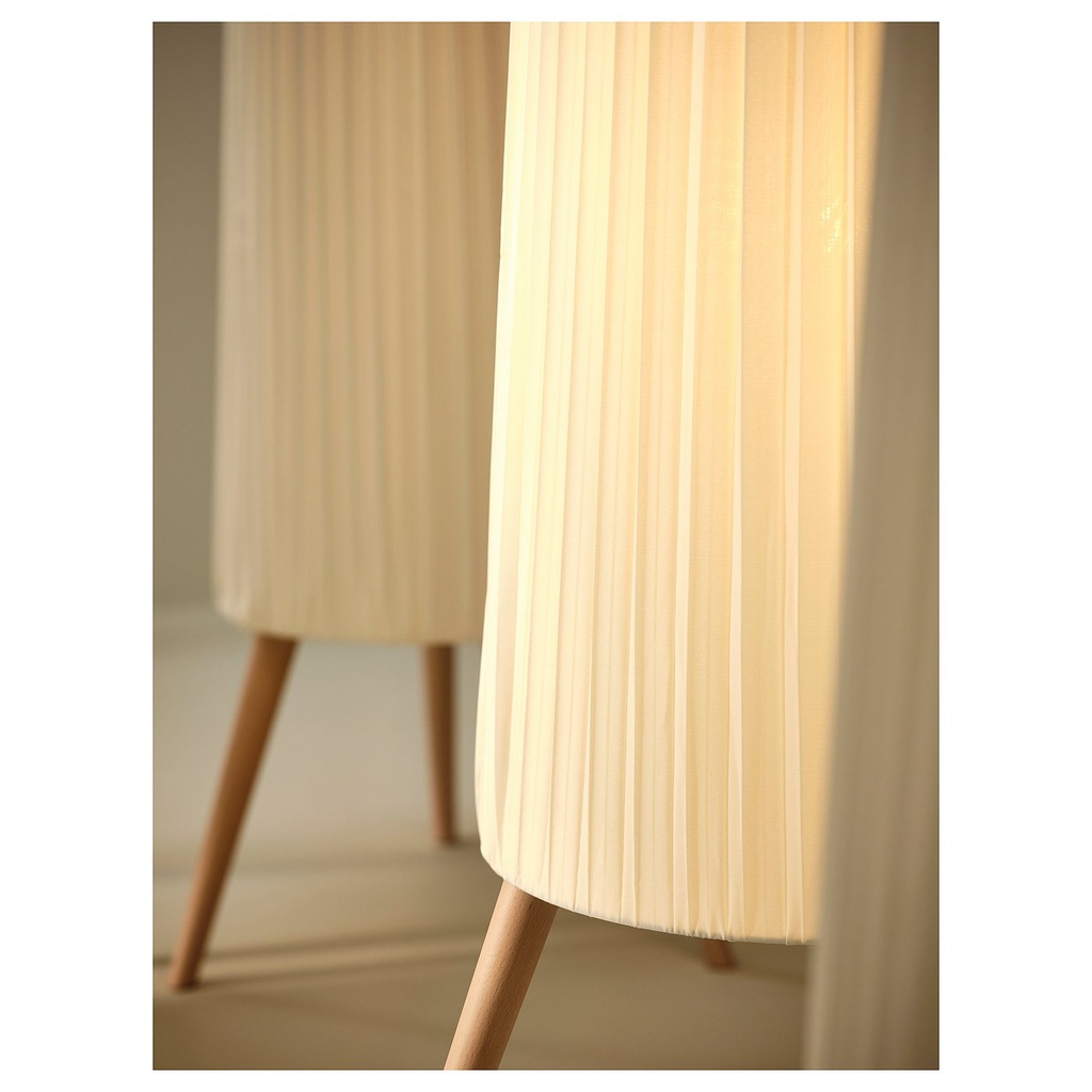 ÖKENSAND Floor lamp - beech/white