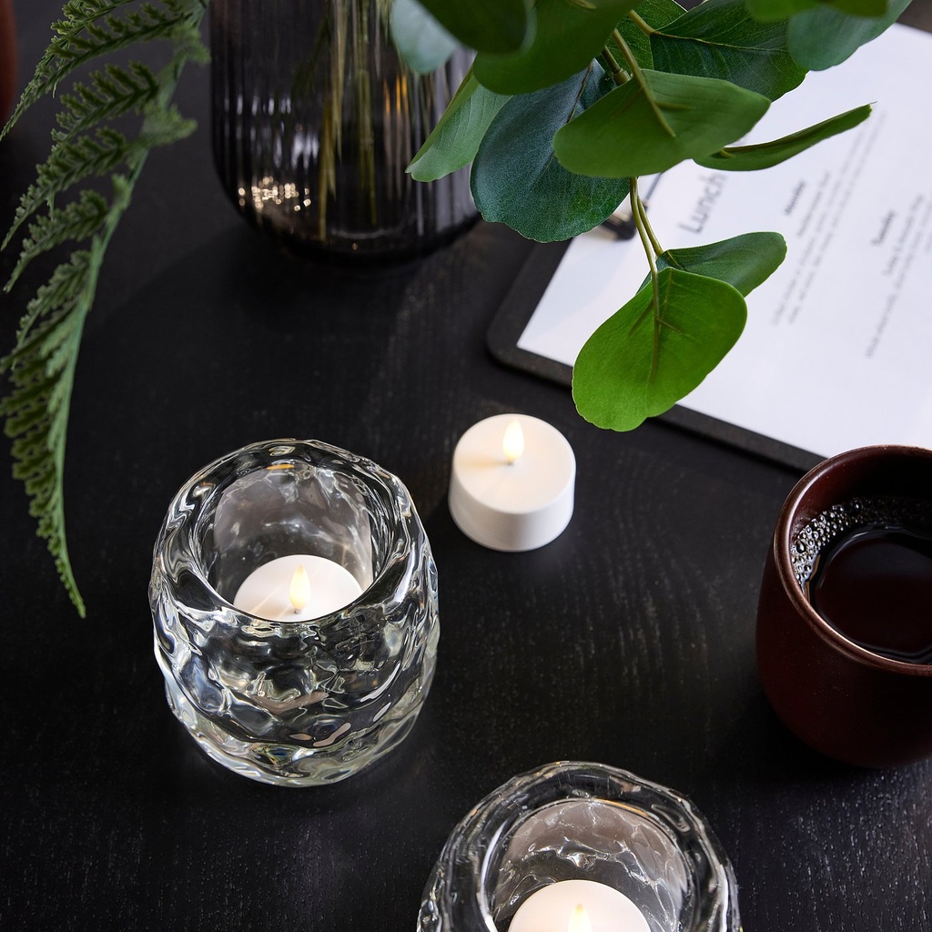 SKATGÅS LED tealight kit - with charging tray white