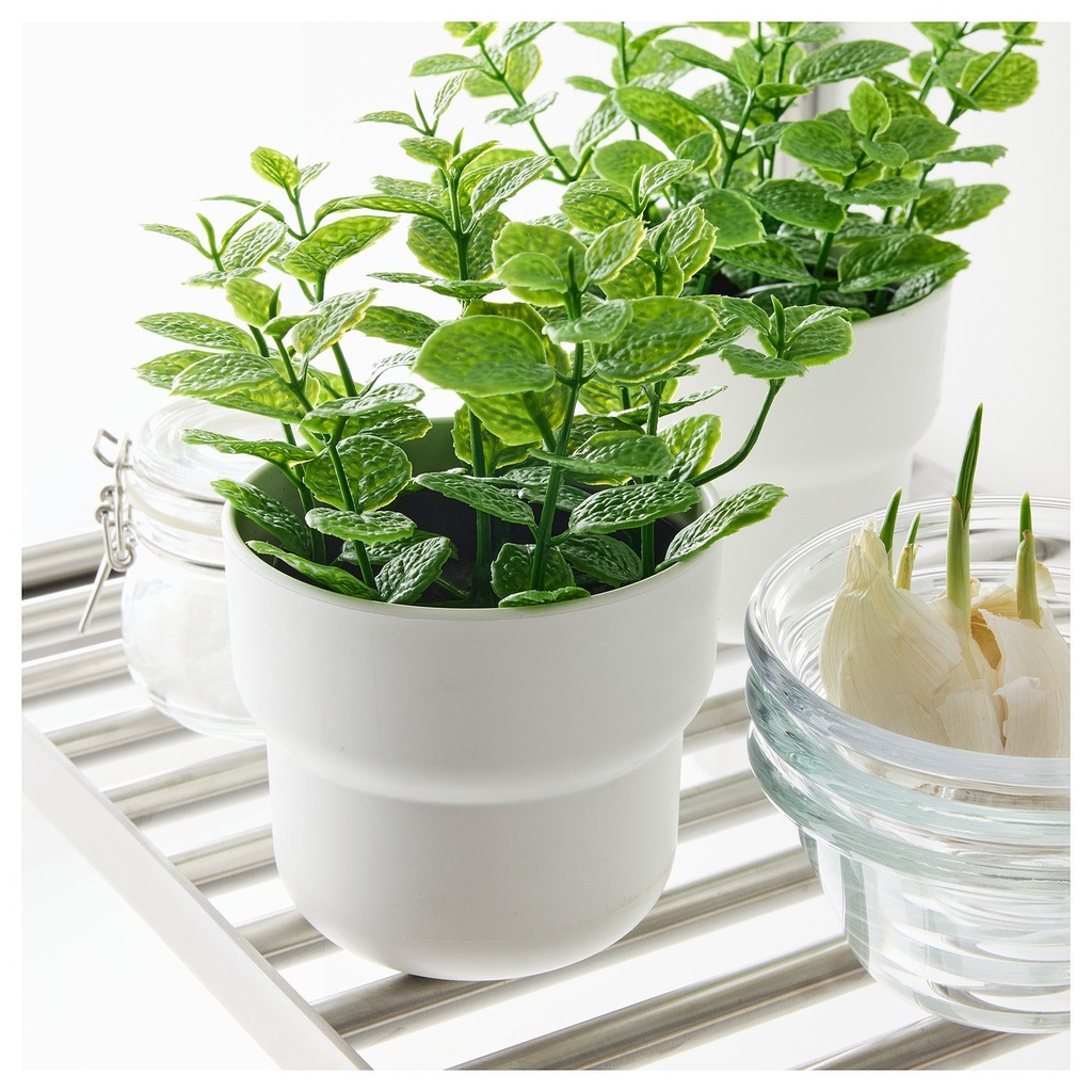 FÖRENLIG Plant pot - in/outdoor white 9 cm