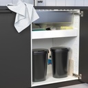 HÖLASS Bin with lid - black 8 l