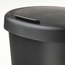 HÖLASS Bin with lid - black 8 l