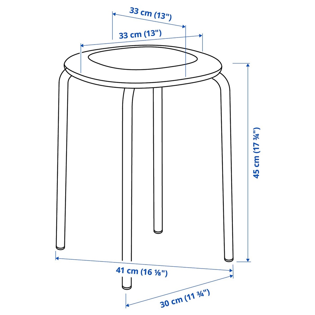 GULTARP Stool - dark blue/Remmarn dark blue