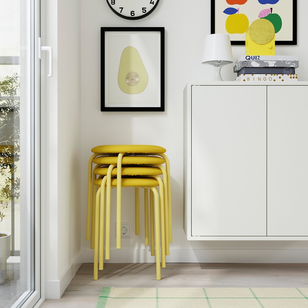 GULTARP Stool - light yellow/Remmarn yellow