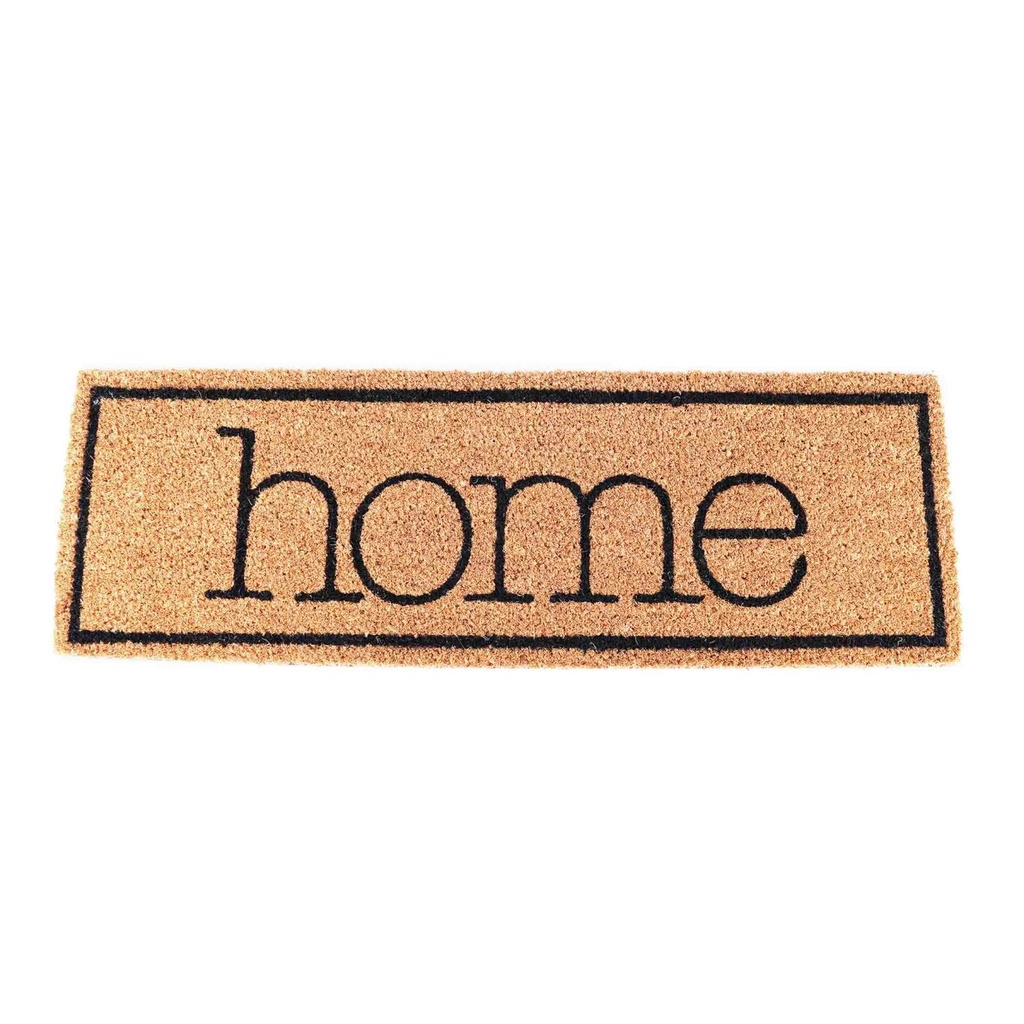 Home Printed Black Line Doormat 25X75CM - Natural