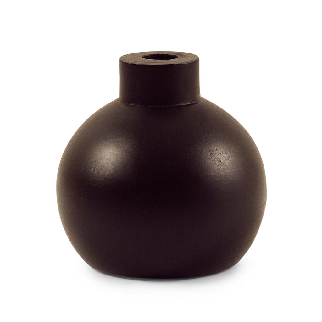 Raice Wooden Vase 14x14x14cm - Black