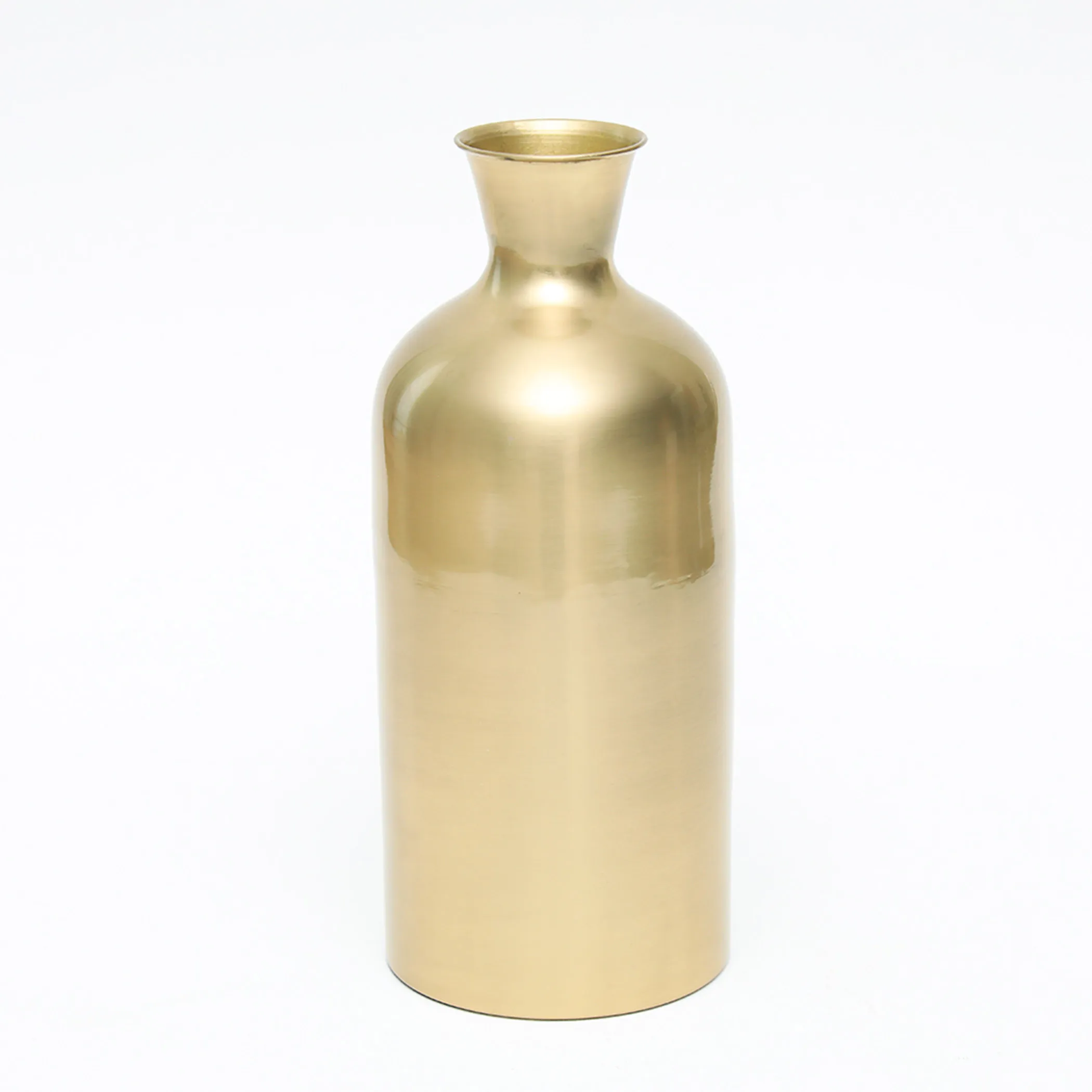 Sauve Tall Neck Bottle Vase 11x11x27cm - Gold