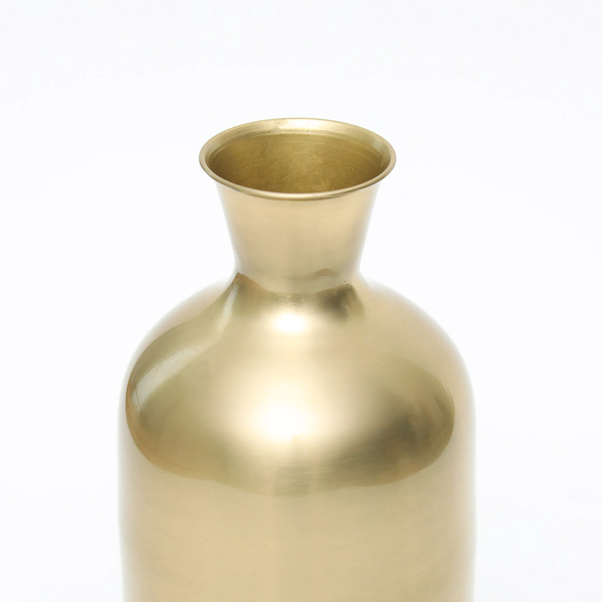 Sauve Tall Neck Bottle Vase 11x11x27cm - Gold