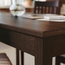 NÄSINGE Table - dark-brown stained/beech veneer 51 1/8x31 1/2"
