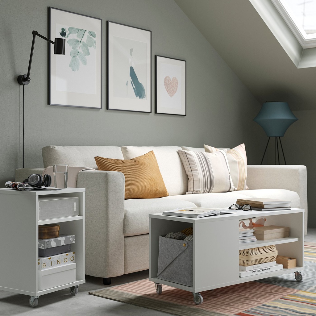 VIHALS Coffee table - white 91x37 cm
