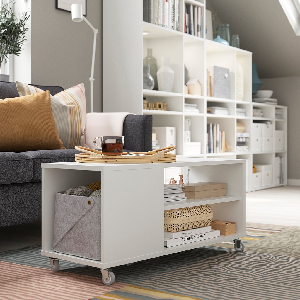 VIHALS Coffee table - white 91x37 cm