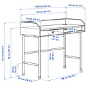 HAUGA Desk - white 100x45 cm