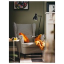 STRANDMON Wing chair - Vibberbo black/beige