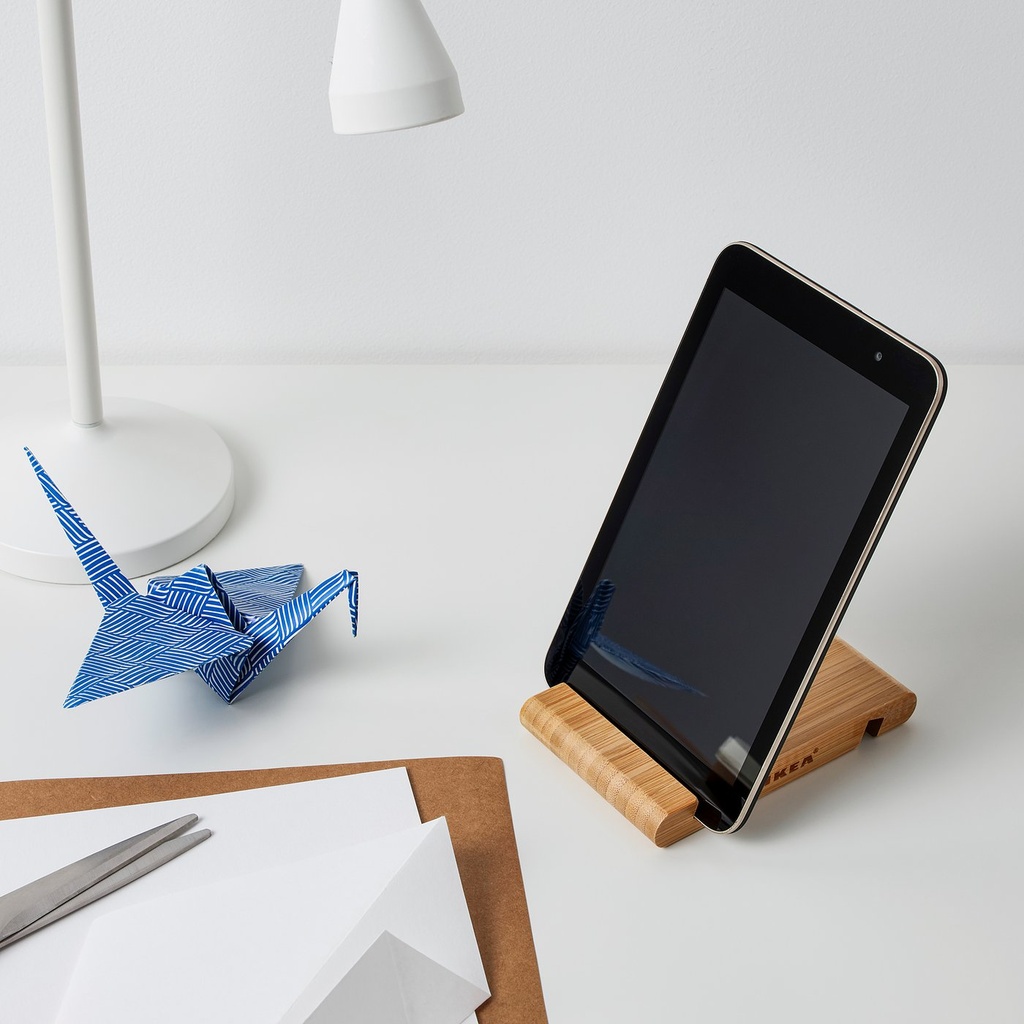 BERGENES Holder for mobile phone/tablet - bamboo