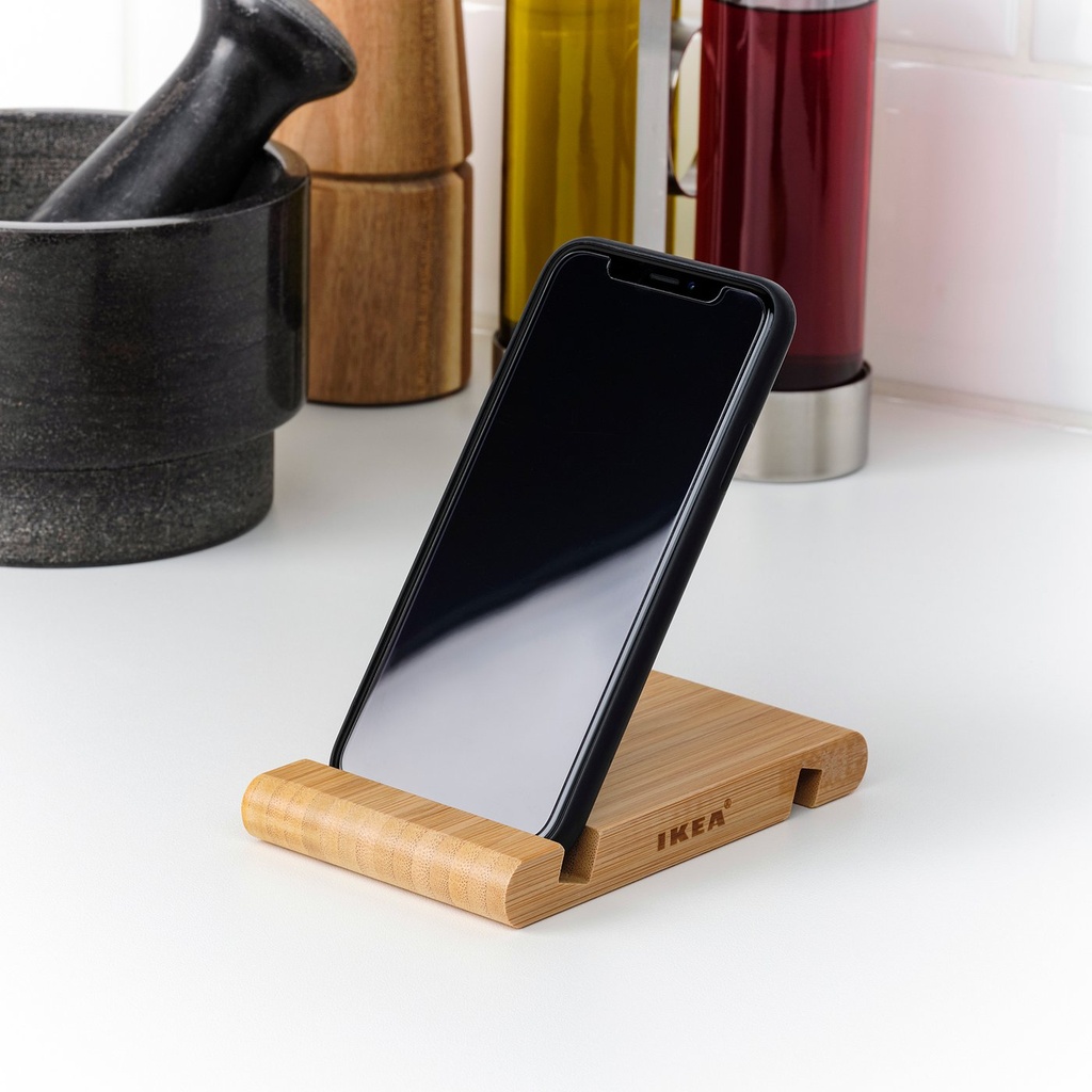 BERGENES Holder for mobile phone/tablet - bamboo