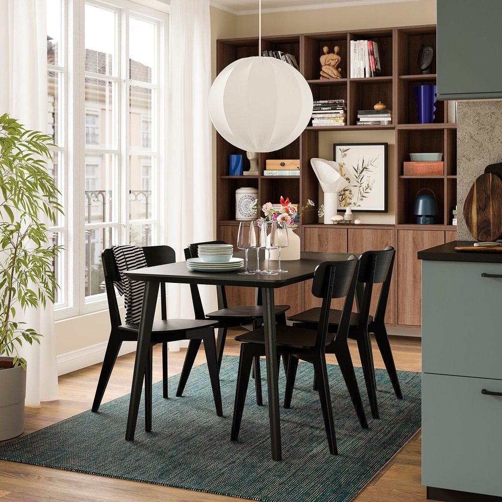 LISABO Table - black/ash veneer 55 1/8x30 3/4 "