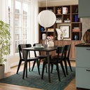 LISABO Table - black/ash veneer 55 1/8x30 3/4 "