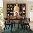 LISABO Table - black/ash veneer 55 1/8x30 3/4 "