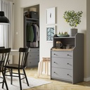 HAUGA 3-drawer dresser with shelf - gray 27 1/2x18 1/8x45 5/8 "