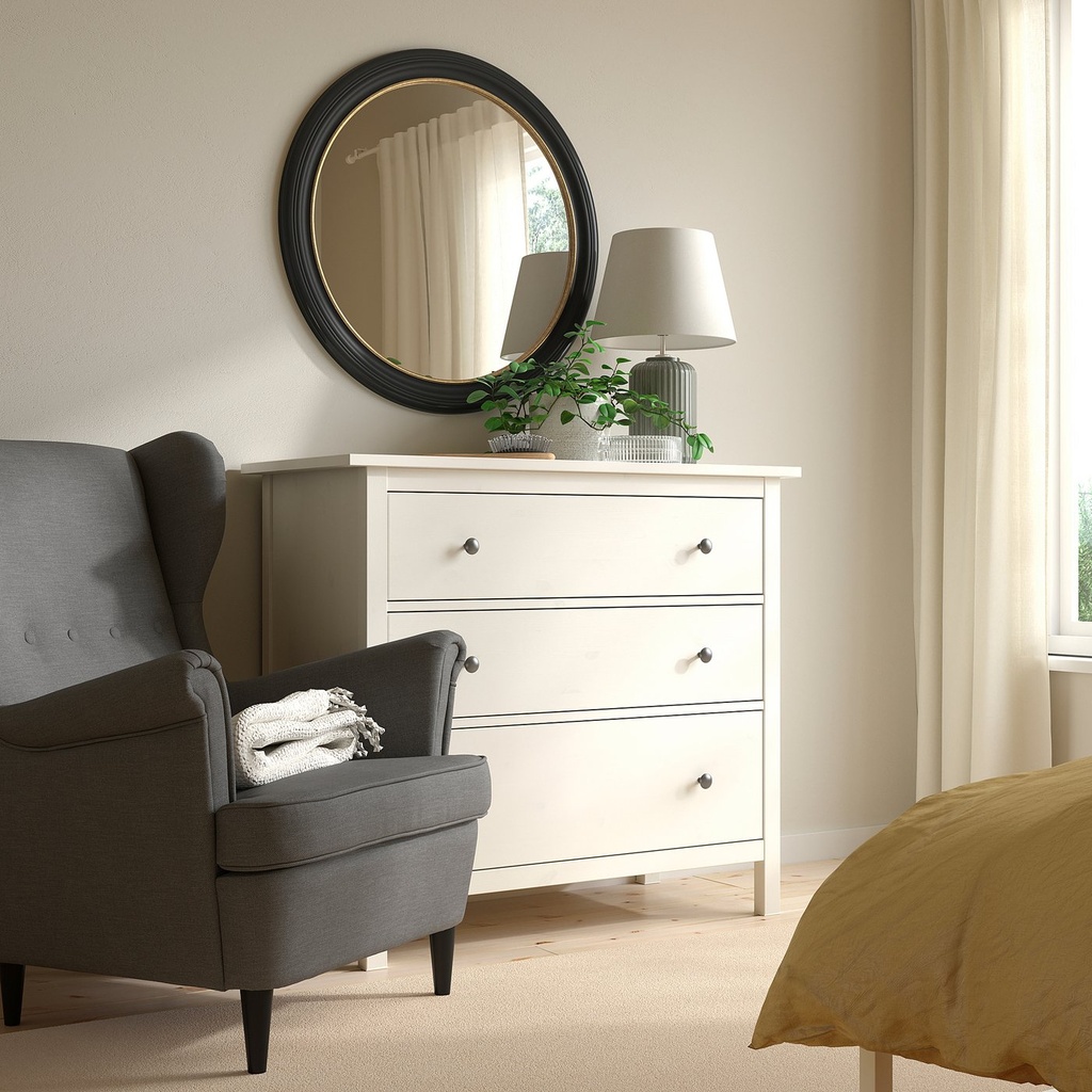 ALMARÖD Mirror - black 80 cm