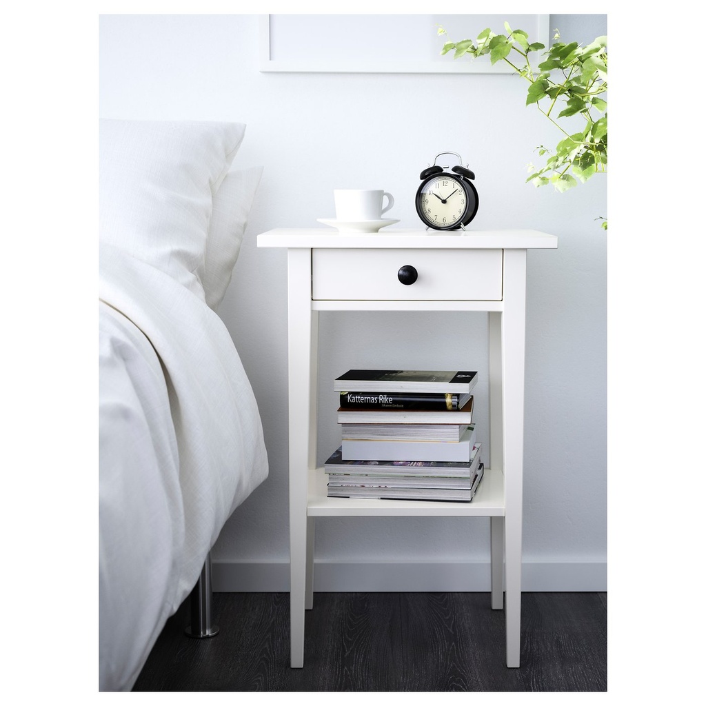 HEMNES Nightstand - white stain 18 1/8x13 3/4 "