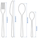 PRAKTBOTIA 16-piece flatware set - stainless steel
