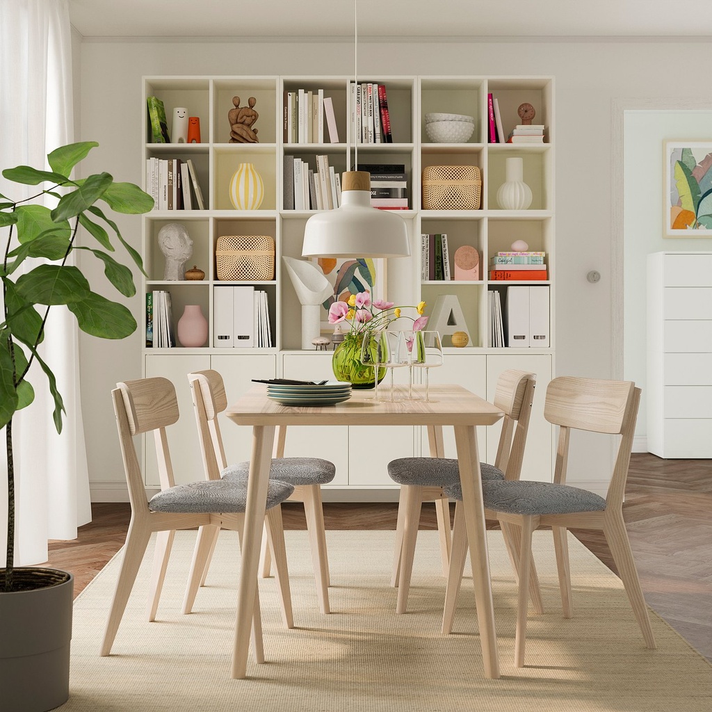 LISABO Table - ash veneer 55 1/8x30 3/4 "