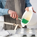 GUBBRÖRA Rubber spatula - green/white