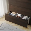 STORKLINTA Chest of 6 drawers - dark brown/oak effect 140x50x75 cm