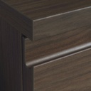 STORKLINTA Chest of 6 drawers - dark brown/oak effect 140x50x75 cm