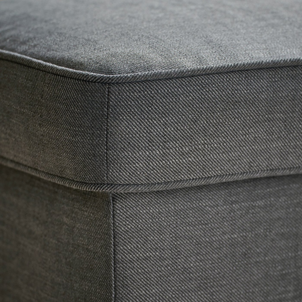 STRANDMON Ottoman with storage - Nordvalla dark gray