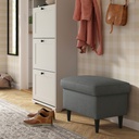 STRANDMON Ottoman with storage - Nordvalla dark gray