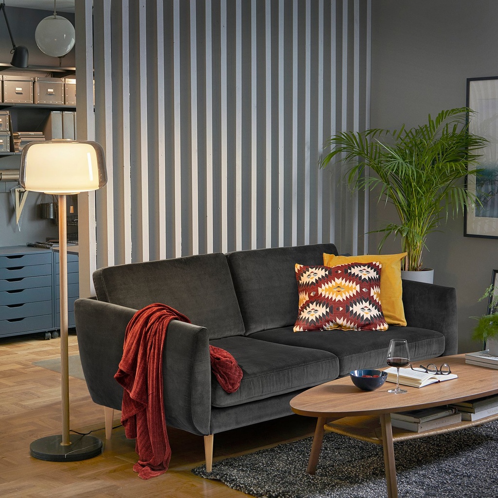 SMEDSTORP 3-seat sofa - Djuparp/dark grey oak