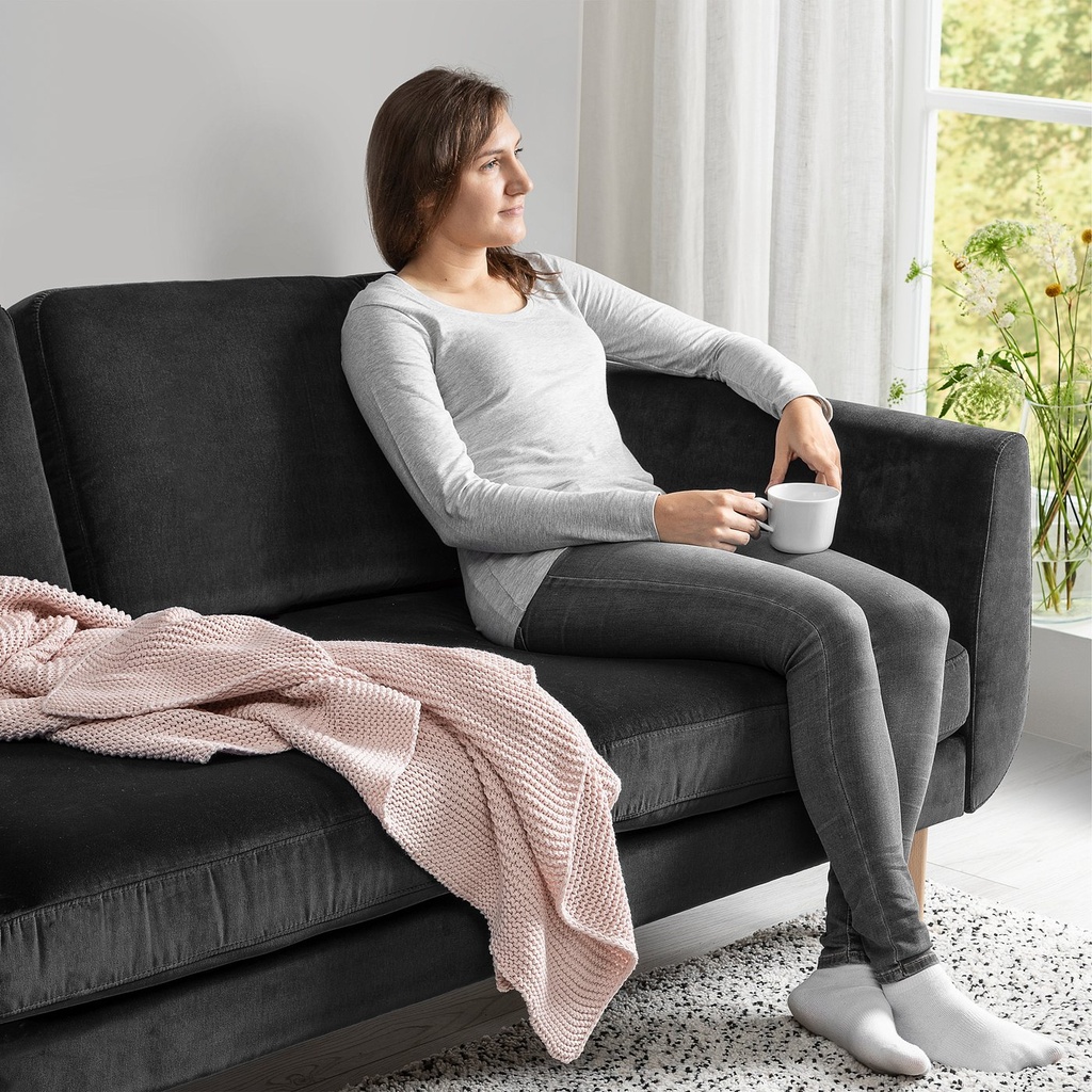 SMEDSTORP 3-seat sofa - Djuparp/dark grey oak