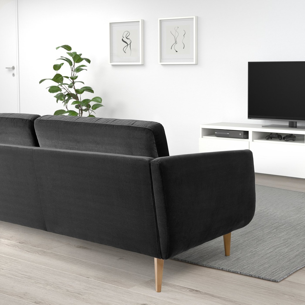 SMEDSTORP 3-seat sofa - Djuparp/dark grey oak