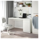 MALM Desk - white 140x65 cm (55 1/8x25 5/8 ")