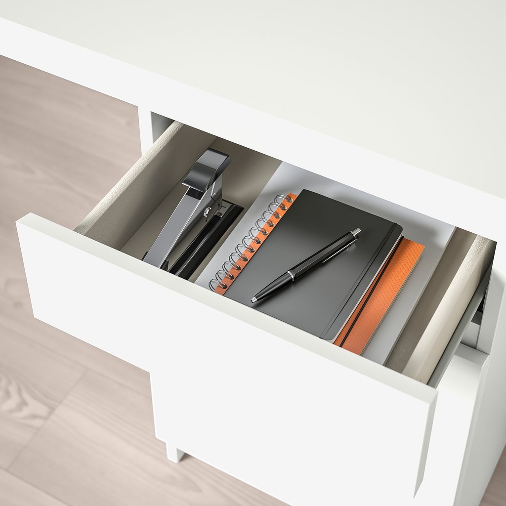 MALM Desk - white 140x65 cm (55 1/8x25 5/8 ")