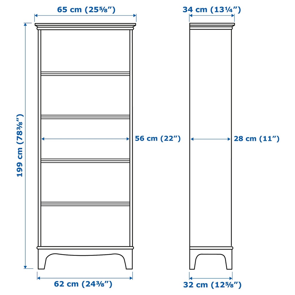 LOMMARP Bookcase - light beige 65x199 cm