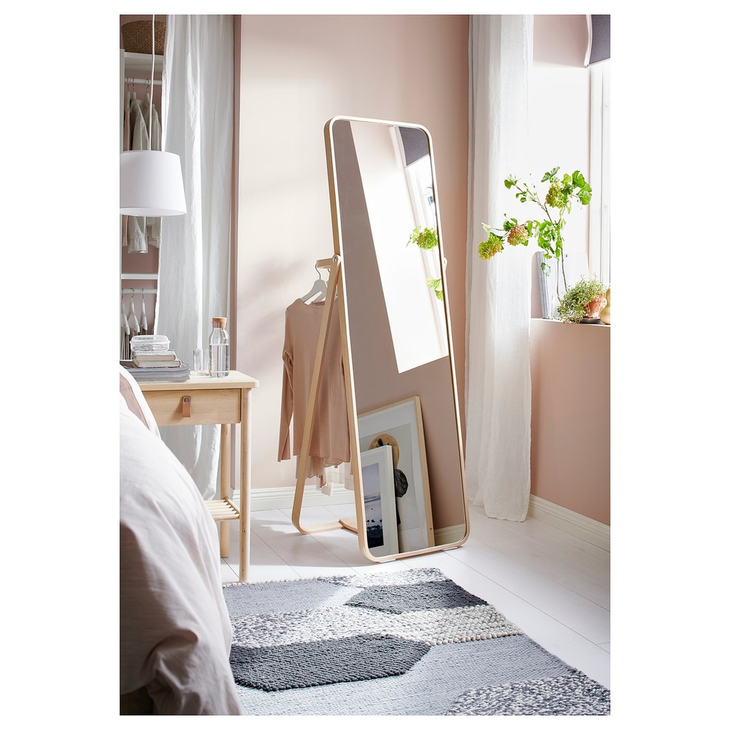 IKORNNES Standing mirror - ash 52x167 cm