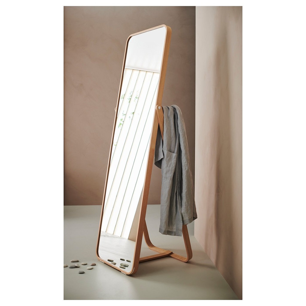 IKORNNES Standing mirror - ash 52x167 cm