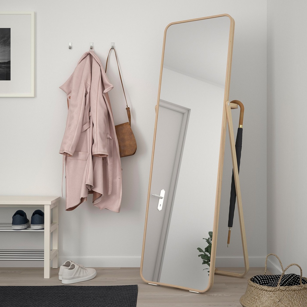 IKORNNES Standing mirror - ash 52x167 cm