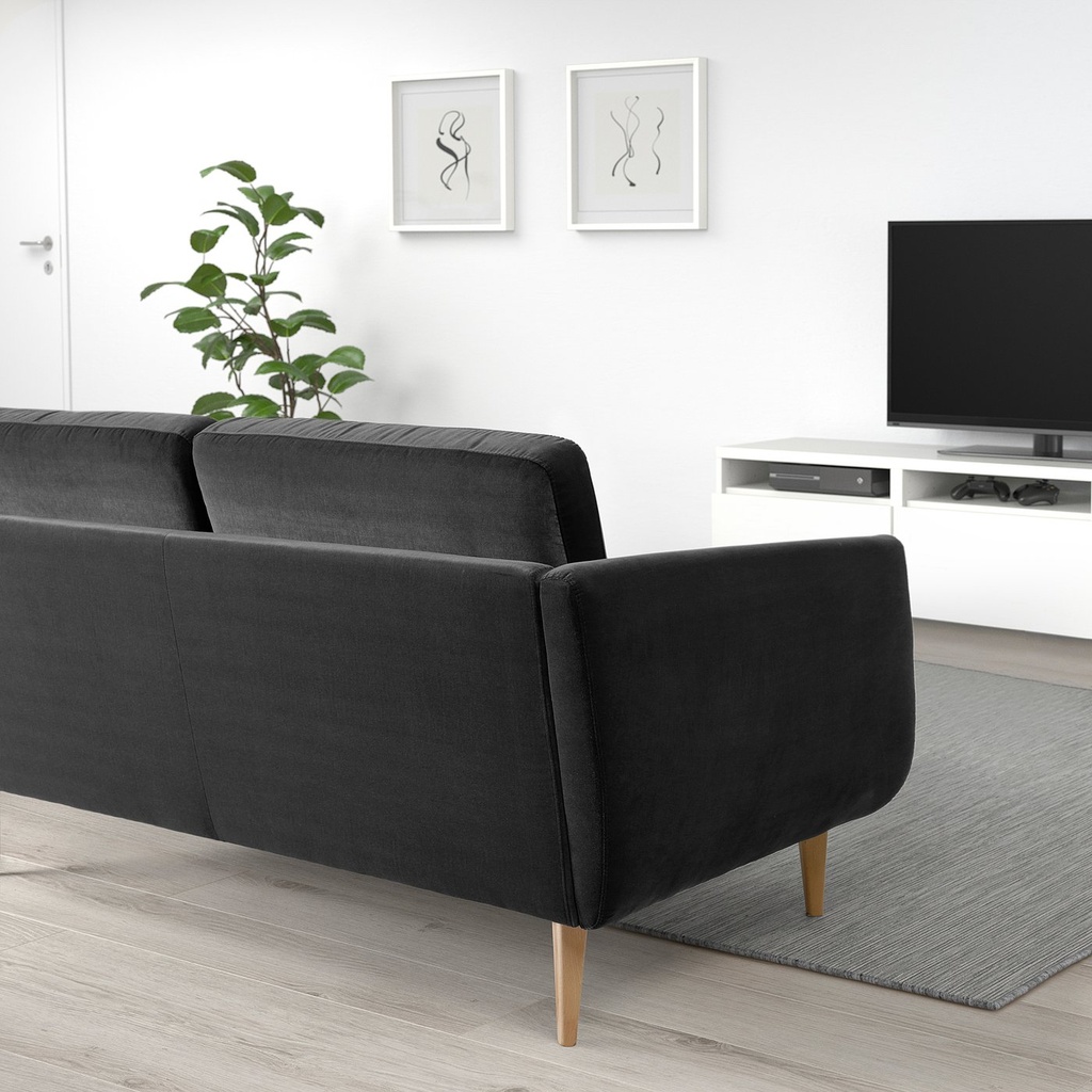 SMEDSTORP 2-seat sofa - Djuparp/dark grey oak