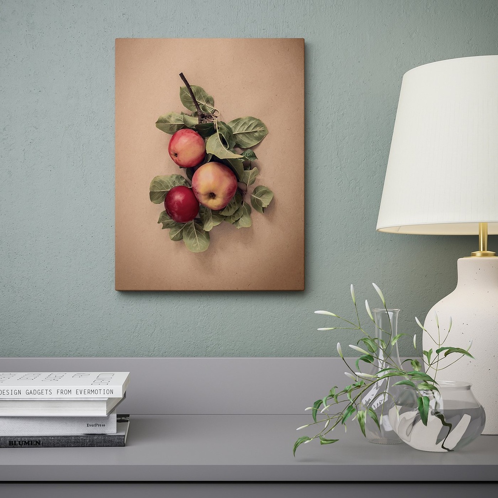 PJATTERYD Picture - leaves with apples 30x40 cm