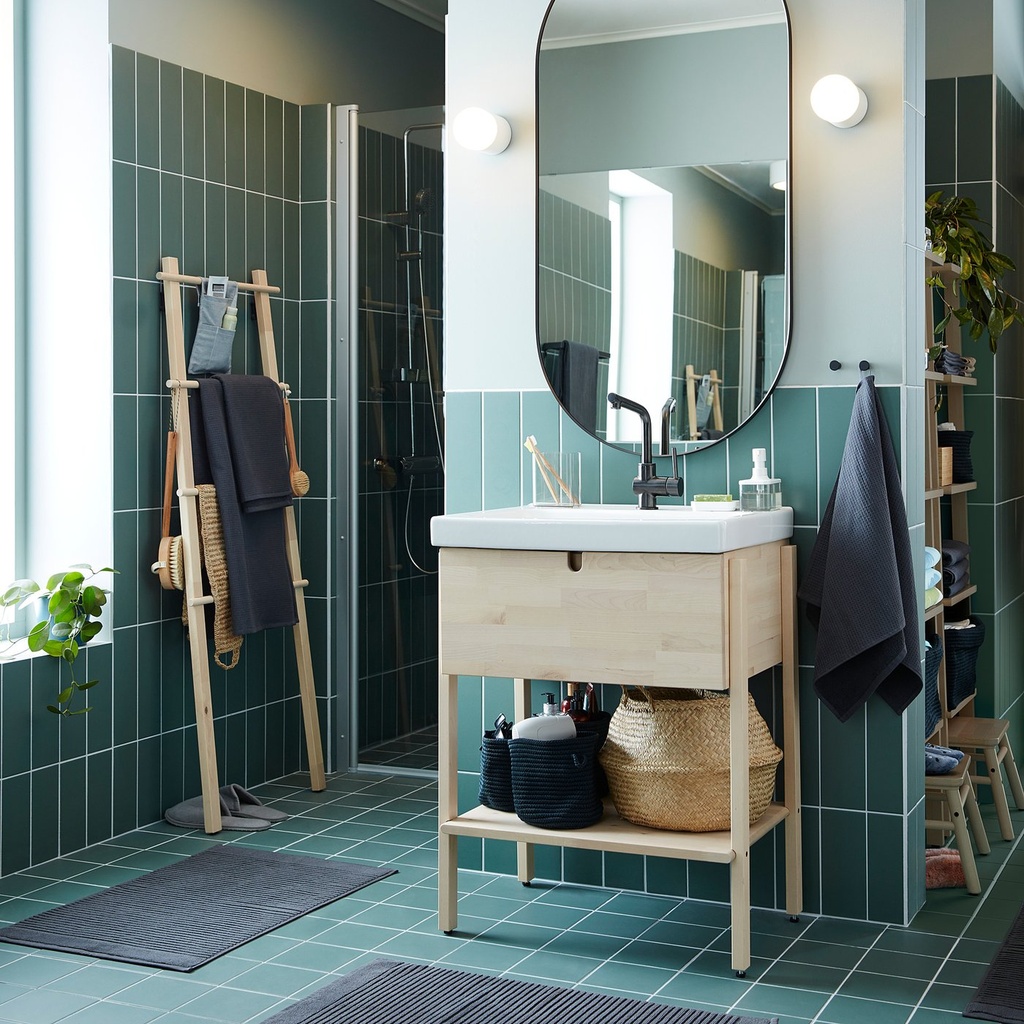 LINDBYN Mirror - black 60x120 cm