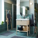 LINDBYN Mirror - black 60x120 cm