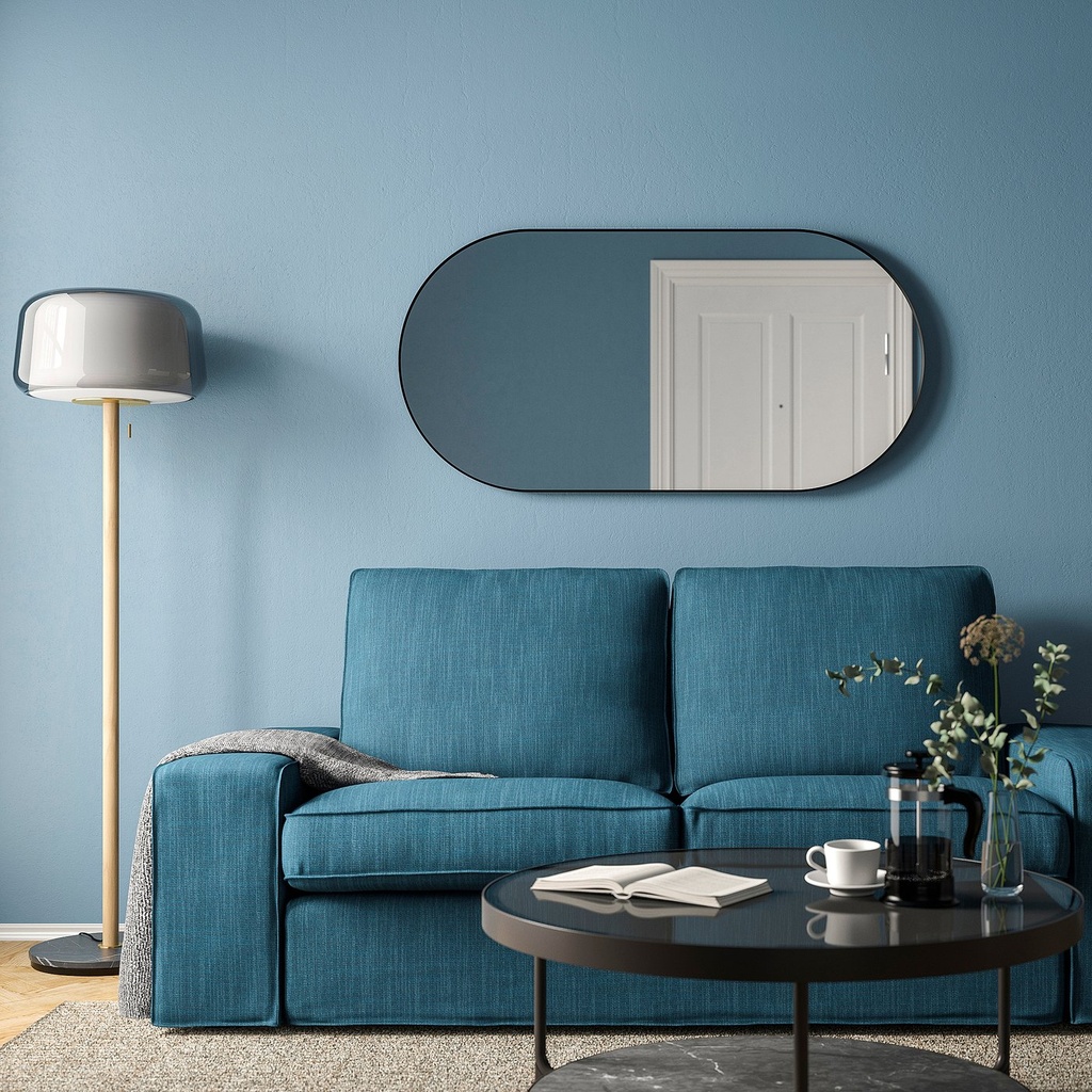 LINDBYN Mirror - black 60x120 cm