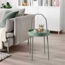 BURVIK Side table - light grey-green 38 cm