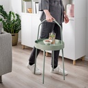 BURVIK Side table - light grey-green 38 cm