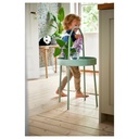 BURVIK Side table - light grey-green 38 cm